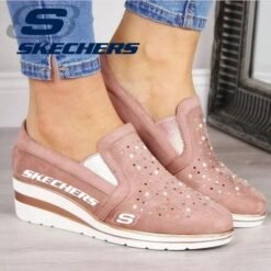 Alternative view of Skechers slip-on wedge sneakers